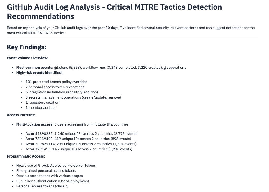 AI Chat MITRE Detections